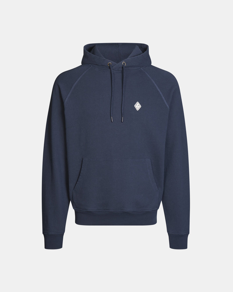 Off Race Patch Hoodie Navy
